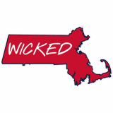 Wicked Massachusetts State Shaped Decal