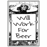 Will Work For Beer Hillbilly Decal