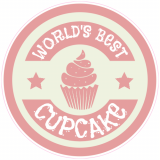 World’s Best Cupcake Circle Decal