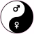 Yin Yang Male And Female Sticker
