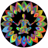 Yoga Meditation Prism Circle Decal