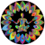 Yoga Meditation Prism Circle Sticker