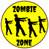 Zombie Zone Yellow Circle Decal
