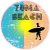 Zuma Beach Surfing Circle Sticker