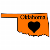 Oklahoma Heart State Shaped Decal