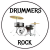 Drummers Rock Circle Sticker