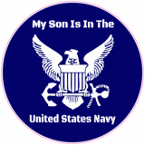 My Son Is In The Navy Circle Decal
